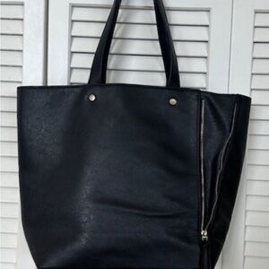 Neiman Marcus Black Tote Bag with Minimalist Design